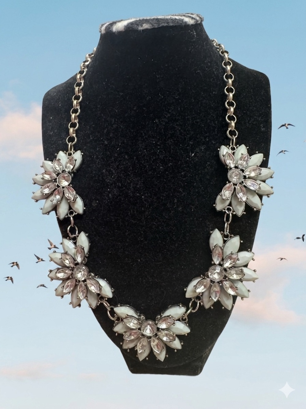 Statement Floral Cluster Necklace
